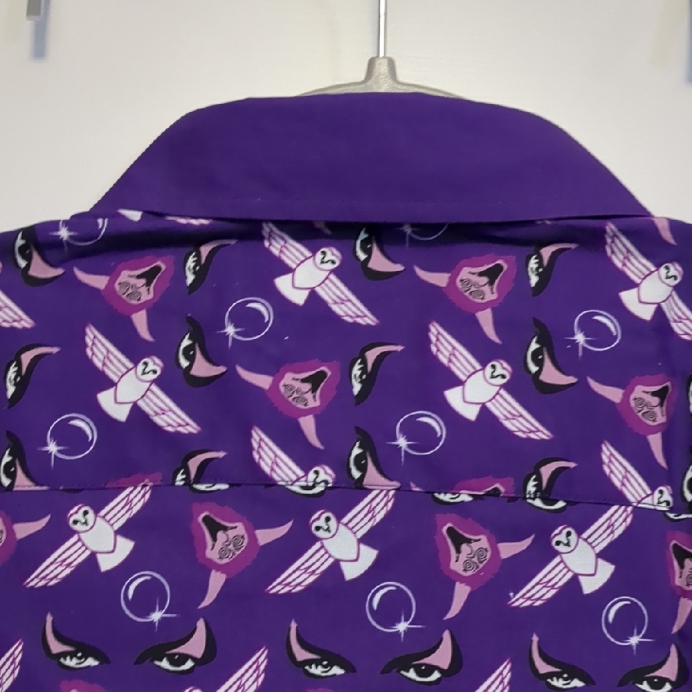 NWT Labyrinth Short Sleeve Purple Shirt -sz M - Picture 7 of 8
